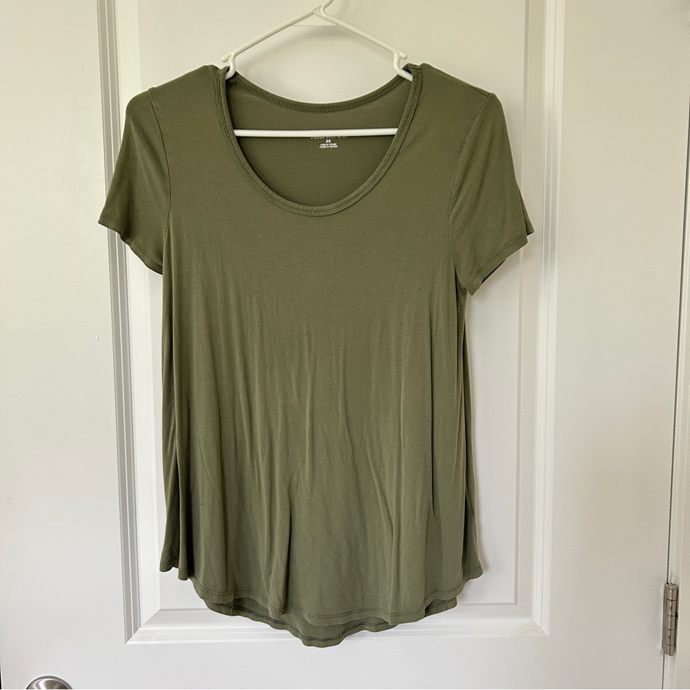 Olive Green Jersey tunic Tee Shirt by Merona, size XS